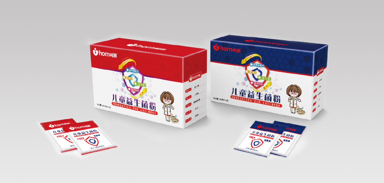 呵恩兒童益生菌粉包裝設(shè)計
